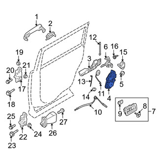 Ford OE - Rear Right Door Latch Assembly