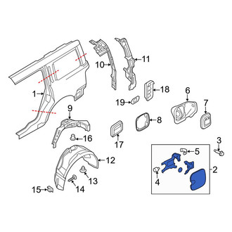 Ford OE - Rear Fuel Filler Door