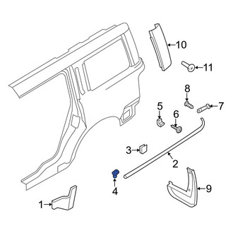 Ford OE - Quarter Panel Molding Seal
