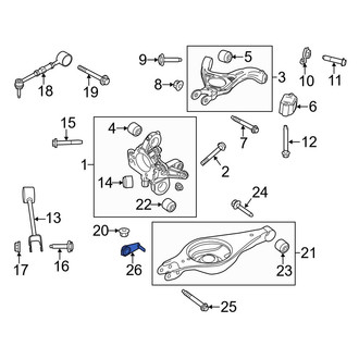 Ford OE - Rear Lower Suspension Control Arm Nut