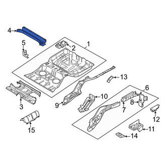 Ford OE - Rear Center Floor Pan Crossmember
