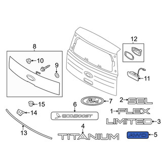 Ford OE - Rear Deck Lid Emblem