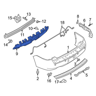 Ford OE - Rear Bumper Impact Absorber