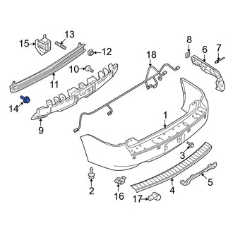 Ford OE - Rear Bumper Impact Bar Bolt