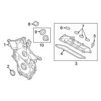 Ford OE - Engine / Transaxle - Valve & Timing Covers (T Engine VIN Character)