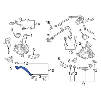 Ford OE - Right Lower Turbocharger Oil Line