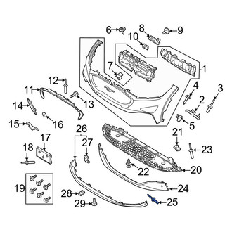 Ford OE - Radiator Support Splash Shield Rivet