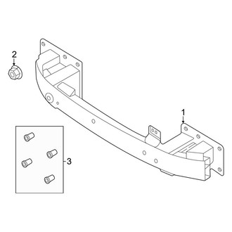 Ford OE - Front Bumper & Grille - Bumper & Components (Bumper Support), (California Route 1 / Premium / Select)