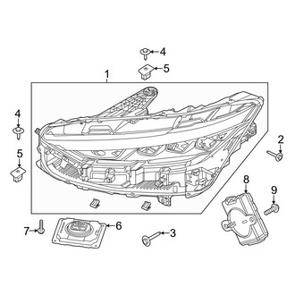 Ford OE - Front Lamps - Headlamp Components (With Projector LED), (GT / Premium / Select)