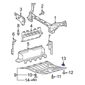Ford OE - Radiator Support Splash Shield Nut