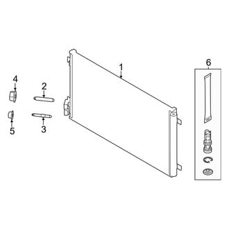 Ford OE - Air Conditioner & Heater - Condenser