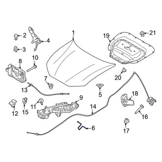Ford OE - Front Hood Latch Striker Plate