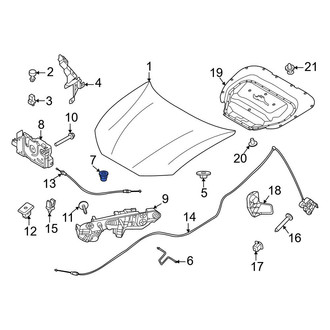 Ford OE - Hood Latch Striker Plate Nut