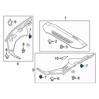 Ford OE - Cowl Grille Panel Clip