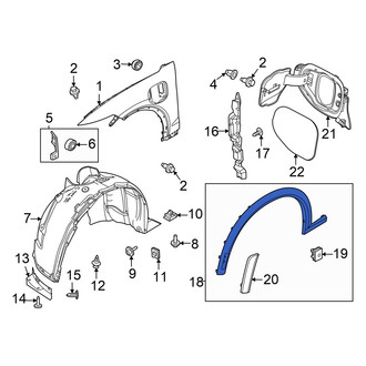 Ford OE - Rear Right Rearward Wheel Arch Molding