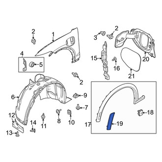 Ford OE - Front Left Reflector Panel