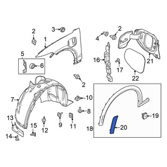 Ford OE - Front Left Reflector Panel