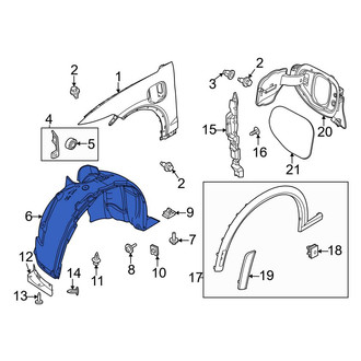 Ford OE - Front Right Fender Splash Shield