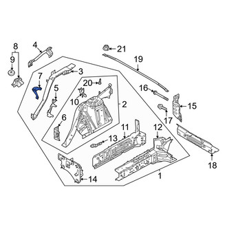 Ford OE - Front Right Upper Fender Apron Brace
