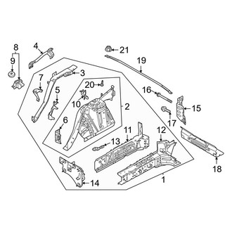 Ford OE - Fender - Structural Components & Rails (Apron & Rails)