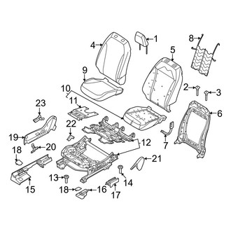 Ford OE - Seats & Tracks - Passenger Seat Components (4-Way Seat), (California Route 1 / Select)