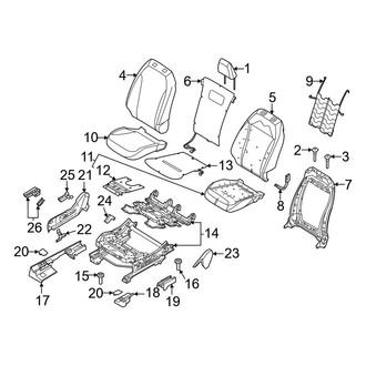 Ford OE - Seats & Tracks - Passenger Seat Components (6-Way Seat), (Select)