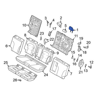 Ford OE - Rear Center Headrest