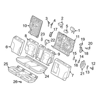 Ford OE - Seats & Tracks - Rear Seat Components