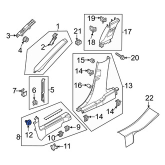 Ford OE - Front Door Sill Plate Clip