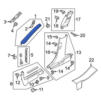 Ford OE - Left Body A-Pillar Trim Panel