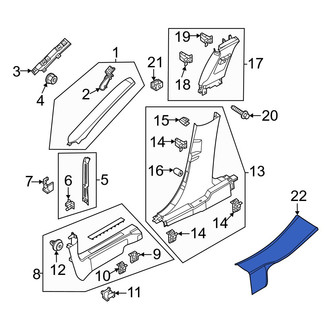 Ford OE - Rear Left Door Sill Plate