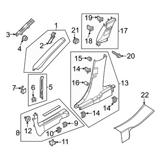 Ford OE - Pillars, Rocker & Floor - Interior Trim
