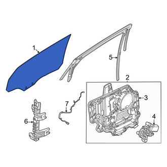 Ford OE - Rear Left Door Glass