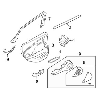 Ford OE - Rear Door - Interior Trim (California Route 1 / GT / Premium / Select)