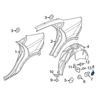 Ford OE - Quarter Panel Splash Shield Clip