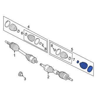 Ford OE - Rear Left Inner CV Joint Boot Kit