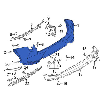 Ford OE - Rear Upper Bumper Cover