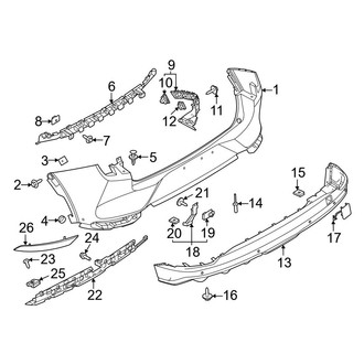 Ford OE - Rear Bumper - Bumper & Components (Cover & Components)