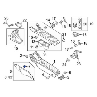 Ford OE - Console Panel Clip