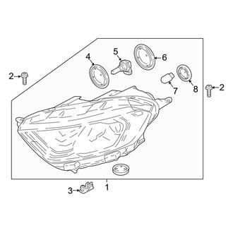 Ford OE - Front Lamps - Headlamp Components (With LED Surround)