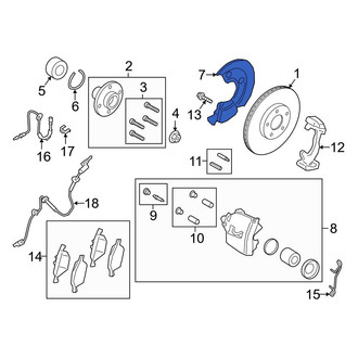 Ford OE - Front Left Brake Dust Shield