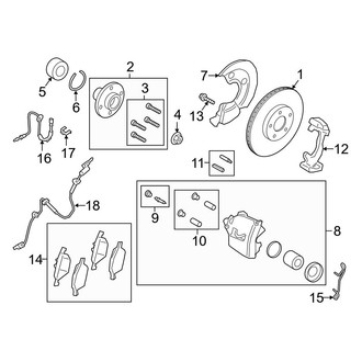 Ford OE - Front Suspension - Brake Components