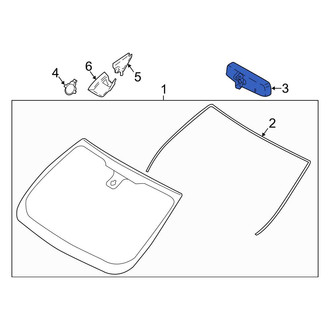 Ford OE - Front Interior Rear View Mirror