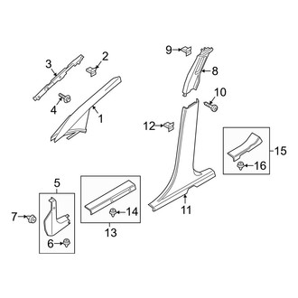 Ford OE - Pillars, Rocker & Floor - Interior Trim
