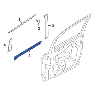 Ford OE - Center Left Door Molding