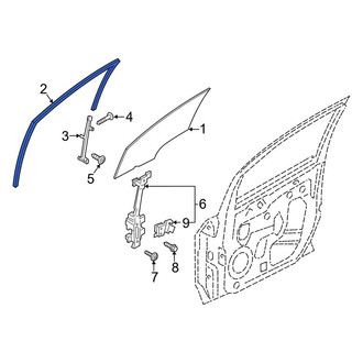 Ford OE - Front Right Window Channel