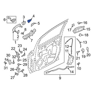 Ford OE - Front Exterior Door Handle Cover