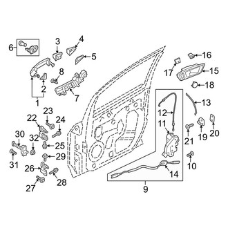 Ford OE - Front Door - Lock & Hardware