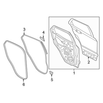 Ford OE - Rear Door - Door & Components