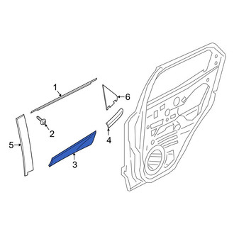Ford OE - Center Left Door Molding